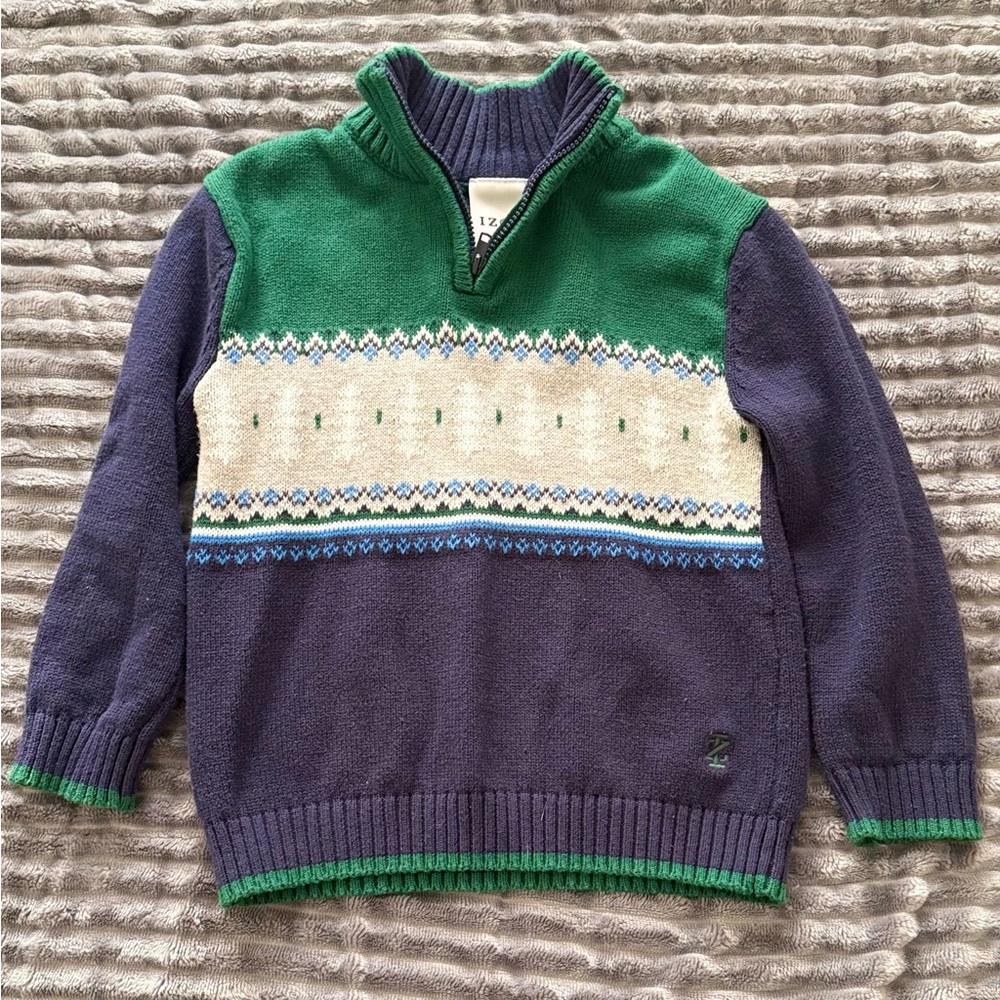 IZOD Boys Quarter Zip Sweater 4T